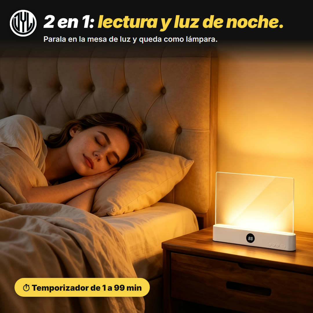 Luz de Lectura LED Recargable 2 en 1 con Temporizador