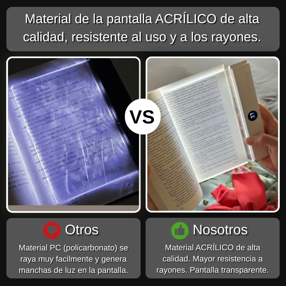 Luz de Lectura LED Recargable 2 en 1 con Temporizador