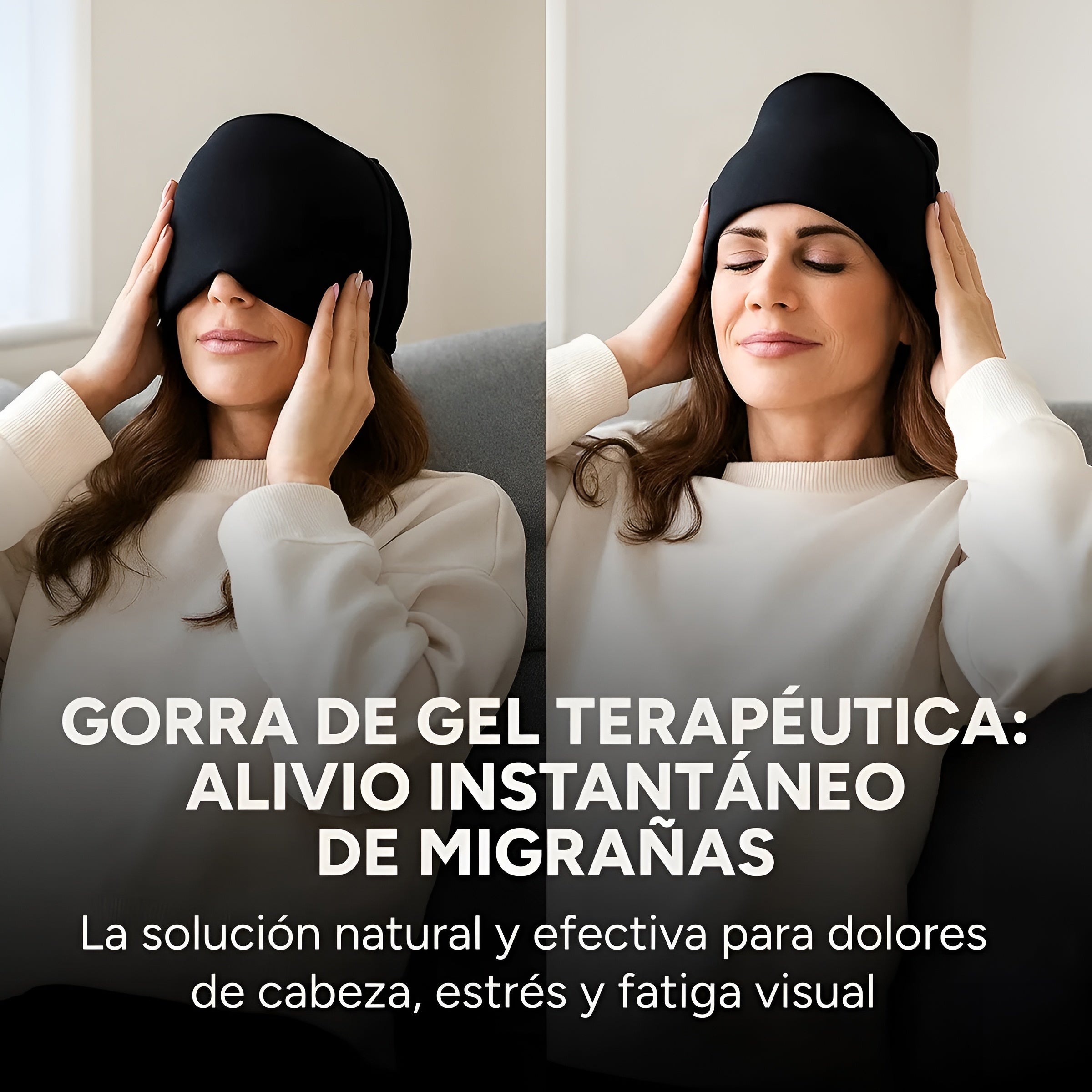 Gorra Para Aliviar Dolor de Cabeza – Negro