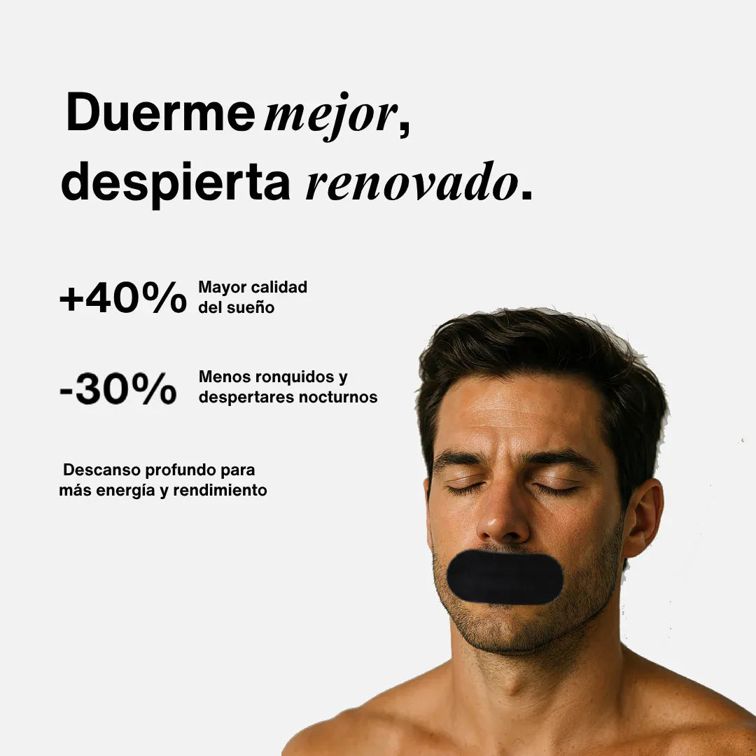 Tiras Bucales Para Dormir (X30 unidades) – Negro