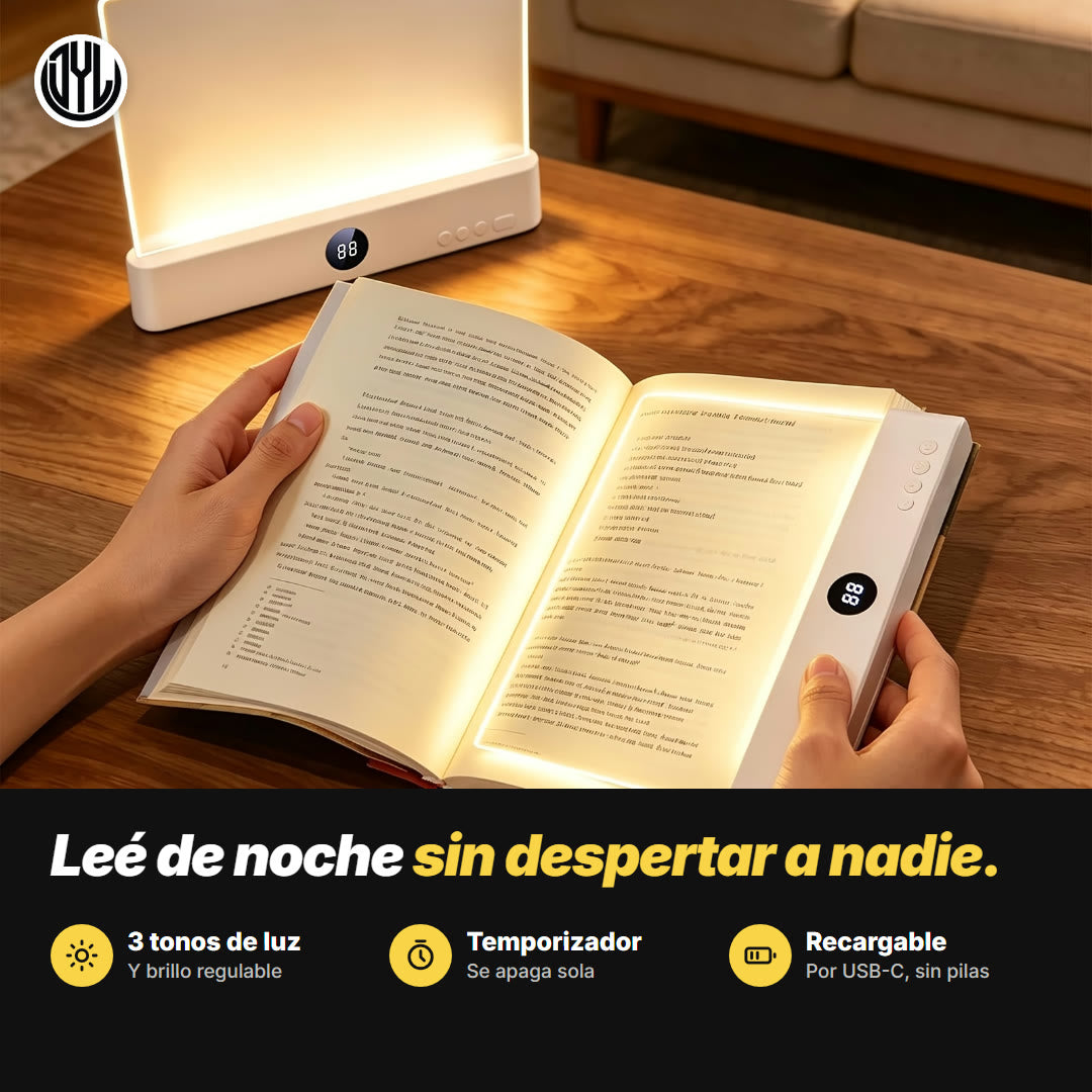 Luz de Lectura LED Recargable 2 en 1 con Temporizador