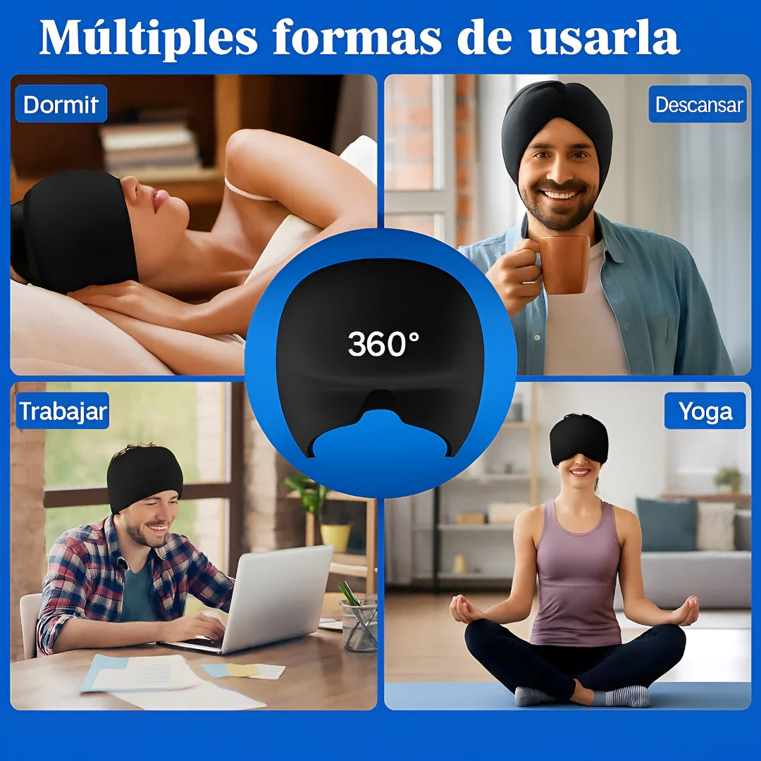 Gorra Para Aliviar Dolor de Cabeza – Negro
